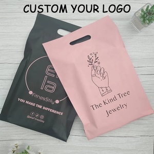 Bolsa de correo de poliéster caqui con logotipo personalizado, color rosa, paquete de plástico, envío de correo - Product Image 3