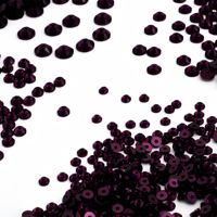 Cuentas de diamantes de imitación de resina epoxi de terciopelo morado de 5 mm con orificio central para coser, marca YAXI, para la fabricación de prendas de vestir
