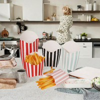 Boîte à Popcorn Poulet Frites Emballage Alimentaire Jetable en Carton Alimentaire Résistant à l'Huile Contenant à Snacks à Emporter
