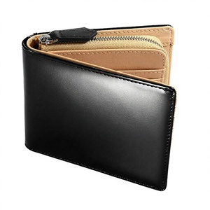 Cartera Corta Abierta de Cuero Genuino Vintage Hecha a Mano, Unisex, de Grano Completo, Antirrobo, Estilo Billetera Bifold, Poliéster - Product Image 4