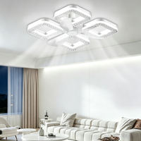 Ventilateur de plafond avec éclairage en cristal multi-styles, à assortir, douille E27 B22, télécommande, pour salon, dortoir