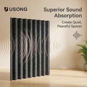 UOSNG Nouveau Design Panneau Mural Acoustique 3D Ondulé E0 ROHS Polyester Multicolore Solution Écho Facile à Installer Ignifuge Écologique - Product Image 6