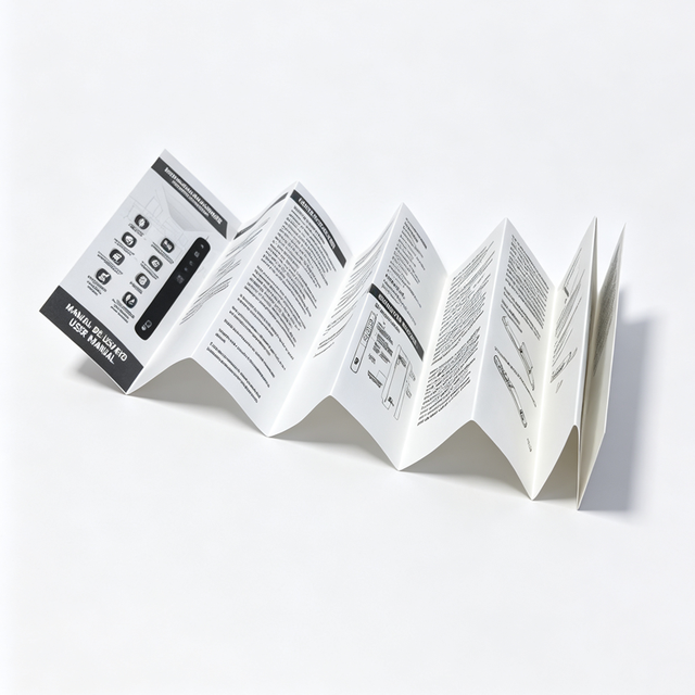 Bestselling Custom Color Printed Folded Product Instruction Manual Accordion Fold User Guide Brochure