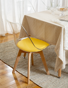 Dossier de chaise domestique Transparent bjflamingo, <span class=keywords><strong>pieds</strong></span> en <span class=keywords><strong>bois</strong></span> en plastique, chaise - Product Image 3