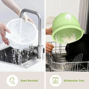 Silicone đứng Mixer bát đứng không dính bát lót nhà bếp dễ dàng làm sạch Silicone Bát chèn Viện trợ cho nướng trộn nấu ăn 5 QT - Product Image 6