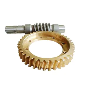 Brass worm shaft and worm gear set for 12v 350w dc worm gear motor