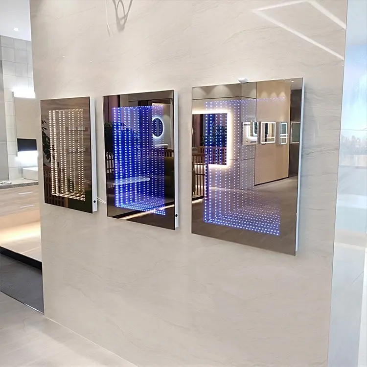 Miroir de Tunnel mural 3D, personnalisé, vente en gros, Club magique, Infinity, miroirs de bain d'hôtel
