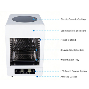 <span class=keywords><strong>Four</strong></span> à <span class=keywords><strong>pizza</strong></span> électrique portable JingXin en acier inoxydable, polyvalent pour grillades, cuisson et barbecue par convection - Product Image 2