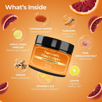 Mélange en poudre de supplément OEM à marque privée sans sucre pour la digestion et l'immunité, avec gingembre, curcuma, vitamines et électrolytes