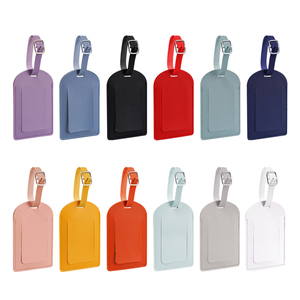 Customizable Personalized Travel Luggage <b>Tag</b> PU Leather <b>Name</b> ID Address <b>Tag</b> Suitcase <b>Tag</b> for Women and Men - Product Image 1