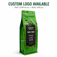 Sachets à fond plat pour café et aliments, taille personnalisée, fournisseur, sachets à fond plat imprimés sur mesure