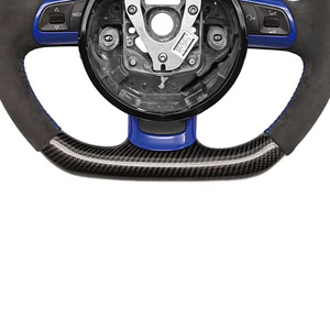Volante de Fibra de Carbono para Audi R8 SQ5 Q3 RS3 RS4 RS5 RS6 TT TTS TT <span class=keywords><strong>MK2</strong></span> S3 <span class=keywords><strong>S4</strong></span> S5 S6 A3 8P 8V - Product Image 4