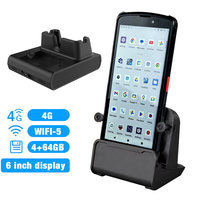 PDA Resistente al Agua IP67 con Android 14, 4+64G, Pantalla Táctil de 6 Pulgadas, Escáner de Códigos de Barras QR para Almacén con NFC y WIFI