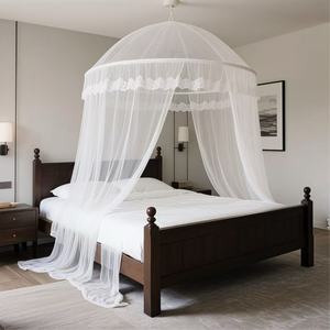 Zanzariera a baldacchino King Net, design pieghevole ecologico, <span class=keywords><strong>protezione</strong></span> portatile contro le zanzare <span class=keywords><strong>per</strong></span> camerette di ragazze, decorazioni <span class=keywords><strong>per</strong></span> la casa in stile costiero e B&B - Product Image 3