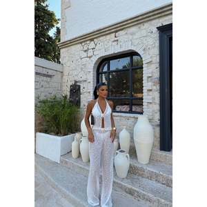 Conjunto de Traje de Pantalón de Tul Blanco para Mujer - Product Image 6