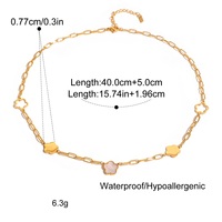 2024 joyería fina cinco flores encanto collar pulsera 18K oro Acero inoxidable múltiples cinco hojas trébol collar pulsera