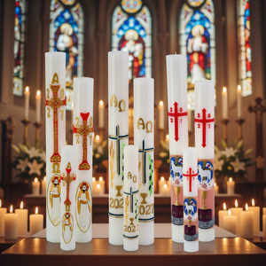 Bougies chrétiennes blanches pour l'église, la célébration de Pâques, les rituels religieux, la prière, l'autel, la <span class=keywords><strong>d</strong></span>évotion spirituelle, fournitures en <span class=keywords><strong>cire</strong></span> <span class=keywords><strong>d</strong></span>'<span class=keywords><strong>abeille</strong></span> - Product Image 5