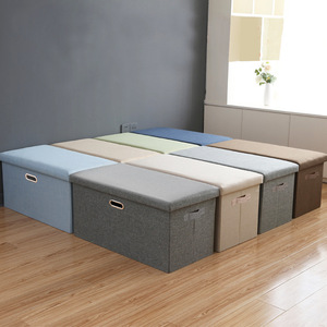 Clothing Organizer Foldable <b>Storage</b> <b>Boxes</b> With Lid Rectangle Solid Color For Bedroom <b>Drawer</b> Style Space Saving - Product Image 2