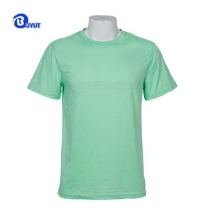 Vente en gros T-shirts unisexe grande taille 95% coton 5% Spandex couleurs <span class=keywords><strong>pastel</strong></span> unies t-shirts promotionnels vierges vintage à transfert de chaleur - Product Image 2