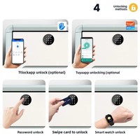 App TTLock per Serratura Intelligente per Armadietti, Carta NFC, Tastiera Digitale RFID, Memoria Cloud, Serratura per Doppia Porta e Cassetto per Ufficio e Palestra