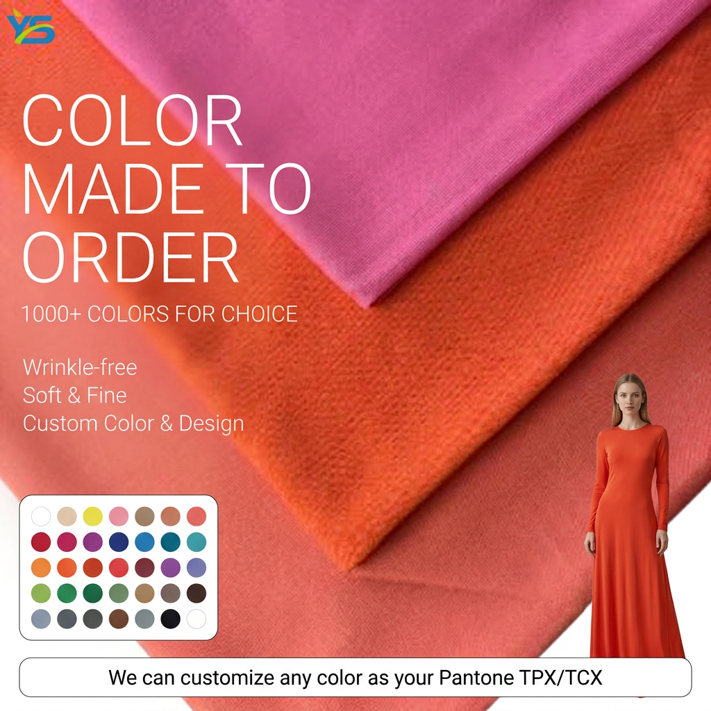 China Supplier Bright-coloured Abaya Fabric 45S 100%Rayon 110gsm Viscose Rayon Fabric Or Rayon Fabric For Man Shirt