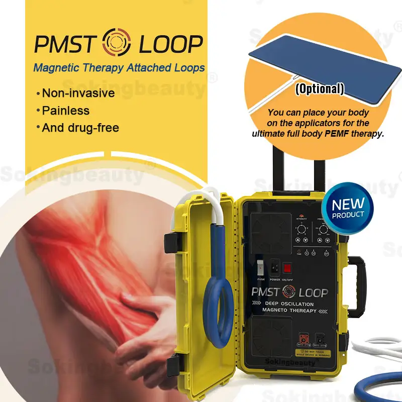 PEMF 자기 치료 장치 6000 가우스 높은 침투력 PMST LOOP 관절염 스포츠 부상 신체 통증 완화