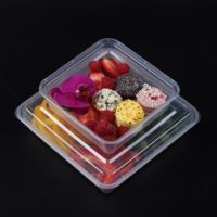 Contenants de préparation des repas carrés transparents de 32 oz avec couvercles, en plastique extra épais, stockage alimentaire jetable, boîte à lunch à emporter, empilable