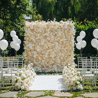 Mur de fleurs de champagne de luxe GNW, nouveau design personnalisé, très vendu, pour les mariages et les décors de scène d'événements