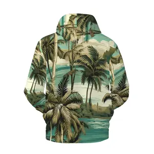 Sweat à capuche anti-rides et anti-rétrécissement pour homme avec poches Broderie 3D personnalisable et services sérigraphiés - Product Image 3