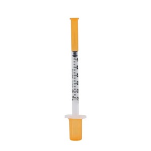 1ml Medical Disposable <strong>Insulin</strong> Injection Sterile Safety Syringe with Orange Top - Product Image 5