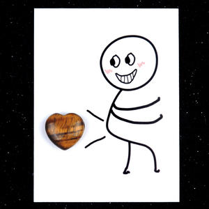 Guérison drôle carte série cristal naturel 20mm violet cristal Rose Quartz en forme de coeur Yoga méditation pierre précieuse - Product Image 5