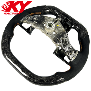 Volante deportivo personalizado de fibra de carbono forjada con revestimiento de gamuza negra para Jeep Wrangler JK 2010-2017 Grand Cherokee - Product Image 3