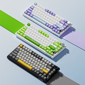 Ajazz AK820 pro Gaming <b>keyboard</b> 3-mode mechanical <b>keyboard</b> with customized 75 hot-swappable gasket for gaming side layout - Product Image 1
