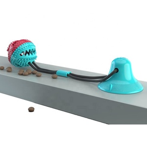 Nouveau disque de succion fuite d'aliments pour animaux de compagnie interactif ventouse boules mâcher <span class=keywords><strong>chien</strong></span> corde jouet - Product Image 4