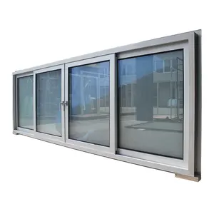 AU & 新西兰标准low-E双层玻璃铝型材钢化玻璃滑动窗口防蚊纱窗
