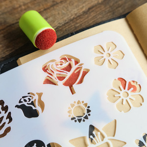 Manuel encre pâte maculage outil bricolage Vintage sceau Application et coloration éponge doigt lit fonctionnel dentelle règle <span class=keywords><strong>pour</strong></span> timbres - Product Image 4