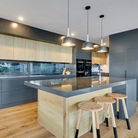 Armoire de cuisine de style européen haut de gamme en MDF laqué
