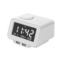 Radio réveil numérique, avec haut-parleur, réveil, affichage LED avec double Interface USB, fonctions alarme, diffusion, recherche automatique