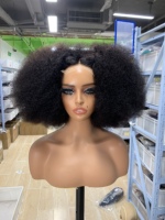 Perruque Afro Bouclée HD 200 Densité Fournisseur Pas Cher en Gros Letsfly Courte Afro Bouclée 4*4 Lace Wigs 100% Cheveux Humains pour Femmes Noires