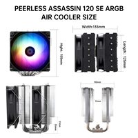 New Design Thermalright Peerless Assassin 120 SE ARGB CPU Air Cooler 4 Pin Cooler Fans for AMD Intel LGA1700/115X/1155/1200/1851