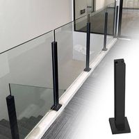 Balustrade moderne sans cadre en verre trempé pour balcon, terrasse et escalier extérieur de villa et d'hôtel