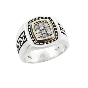Argent Bijou 925 Anneaux De Mariage Pour Lui Moissanite Mens <span class=keywords><strong>Meteorite</strong></span> Anneau <span class=keywords><strong>Noir</strong></span> Et Mens Anneau Usine Bijoux - Product Image 3