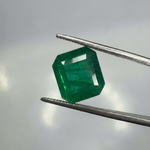 4.27 Ct Natural Zambian Emerald Square Octagon Cut Loose Green Gemstone Faceted Precious Stone for Ring Pendant Necklace Jewelry - Product Image 1