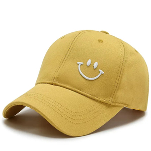 หมวกเบสบอลปักลายรอยยิ้มได้ตามต้องการหมวกกีฬาหกแผงใส่กลางแจ้ง - Product Image 1