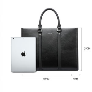 ボパイメンズビジネスカスタム本革ハンドバッグオフィス15.6インチラップトップブリーフケース - Product Image 6
