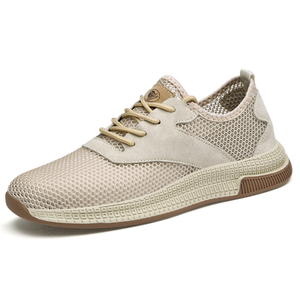 Homens Correndo Sapatos Mínimos Caminhada Jogger Jogging Deslizamento em Tênis Lace up Couro De Pele De Porco Net Pano <span class=keywords><strong>Air</strong></span> Mesh Oco Out <span class=keywords><strong>Air</strong></span> Hole - Product Image 1