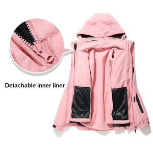 Femmes <span class=keywords><strong>3</strong></span> <span class=keywords><strong>en</strong></span> <span class=keywords><strong>1</strong></span> polaire chaud Ski <span class=keywords><strong>veste</strong></span> imperméable personnalisé coupe-vent randonnée vêtements hiver coupe-vent <span class=keywords><strong>veste</strong></span> femmes - Product Image 2
