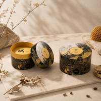 Emballage personnalisé en carton écologique rond pour les marques de miel avec motif abeille et logo personnalisé