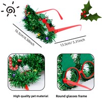 Nouvelles lunettes de Noël pour adultes et enfants, décorations de fête, montures rayées colorées, ornements au design Joyeux Noël