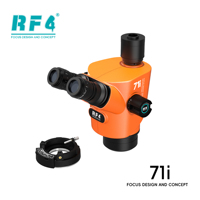 Lentille achromatique RF4 71i de haute précision avec zoom continu 6,5X-65X, tête de lentille optique trinoculaire pour microscope de laboratoire